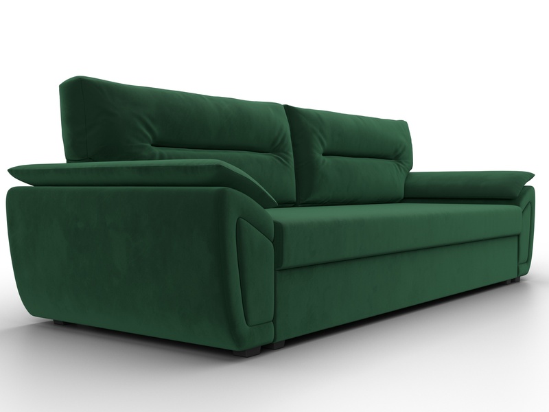 Диван прямой Нэстор Лайт, Велюр, SEVEN 626 зеленый
