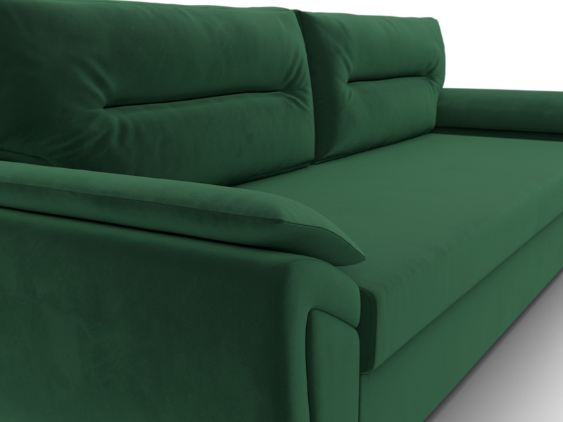 Диван прямой Нэстор Лайт, Велюр, SEVEN 626 зеленый