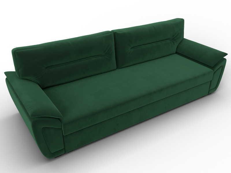 Диван прямой Нэстор Лайт, Велюр, SEVEN 626 зеленый
