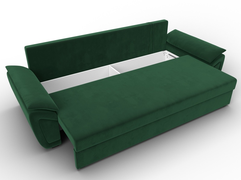 Диван прямой Нэстор Лайт, Велюр, SEVEN 626 зеленый