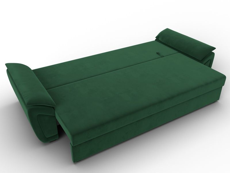 Диван прямой Нэстор Лайт, Велюр, SEVEN 626 зеленый