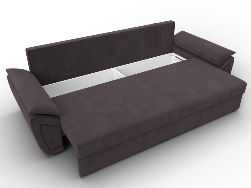 Диван прямой Нэстор Лайт, Велюр, SEVEN 727 коричневый