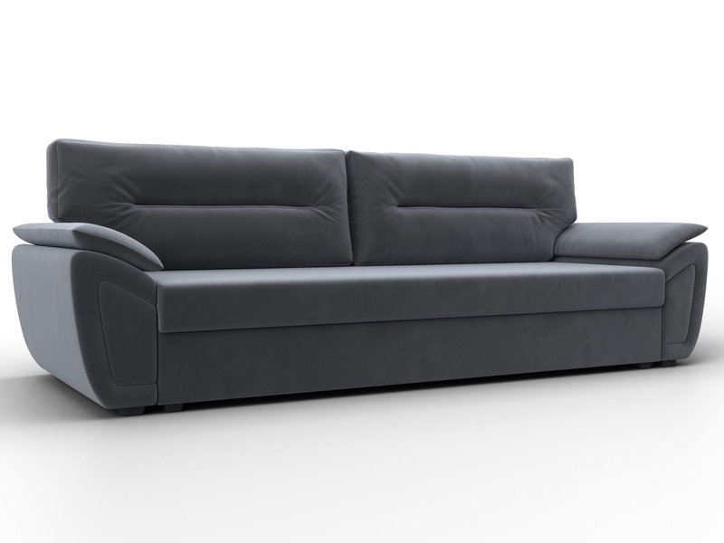 Диван прямой Нэстор Лайт, Велюр, SEVEN 17 серый