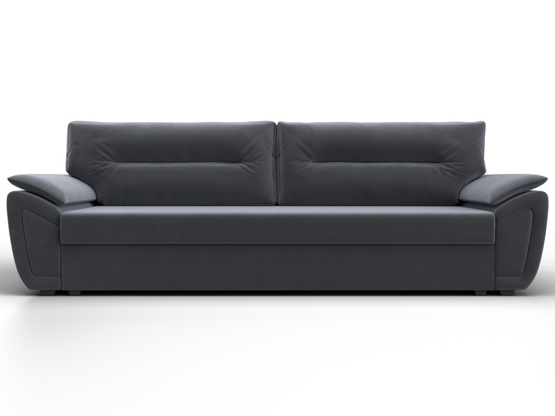 Диван прямой Нэстор Лайт, Велюр, SEVEN 17 серый