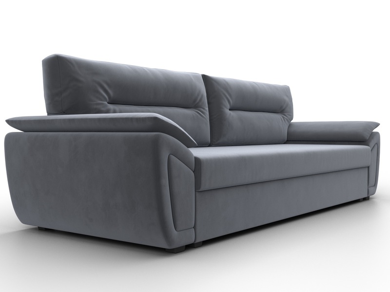 Диван прямой Нэстор Лайт, Велюр, SEVEN 17 серый