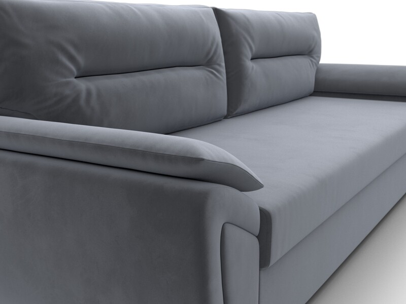 Диван прямой Нэстор Лайт, Велюр, SEVEN 17 серый