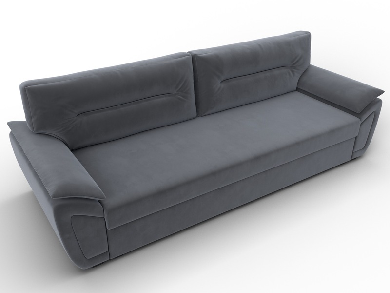 Диван прямой Нэстор Лайт, Велюр, SEVEN 17 серый