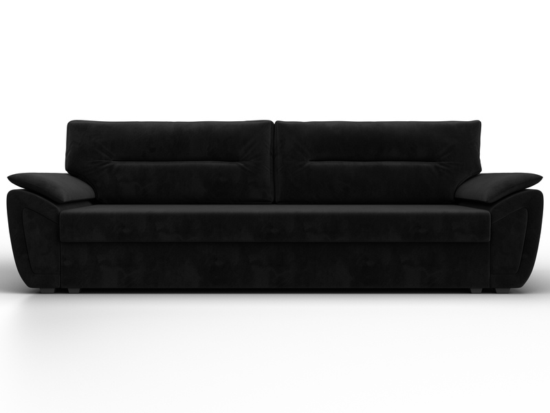 Диван прямой Нэстор Лайт, Велюр, SEVEN 35 черный