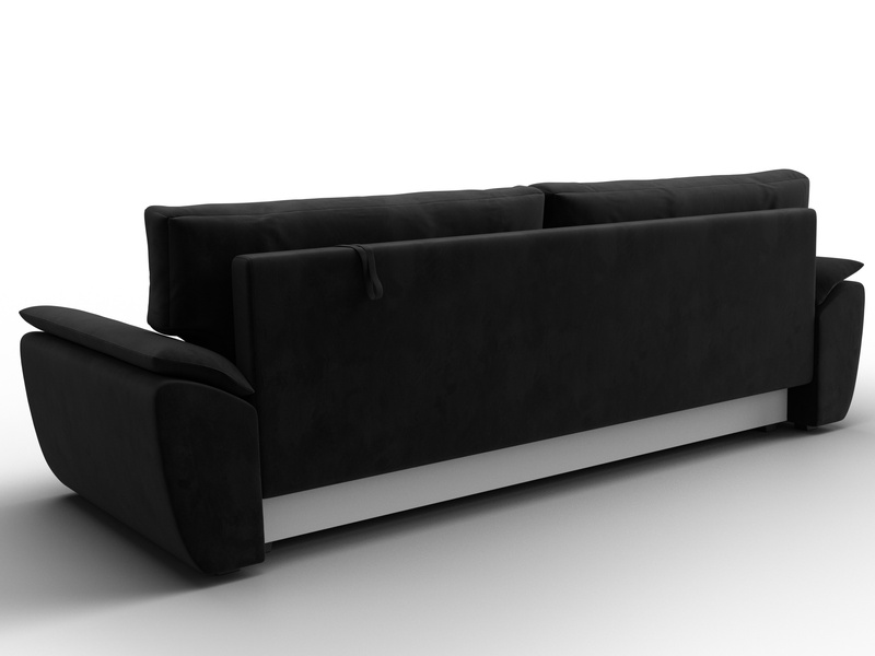 Диван прямой Нэстор Лайт, Велюр, SEVEN 35 черный