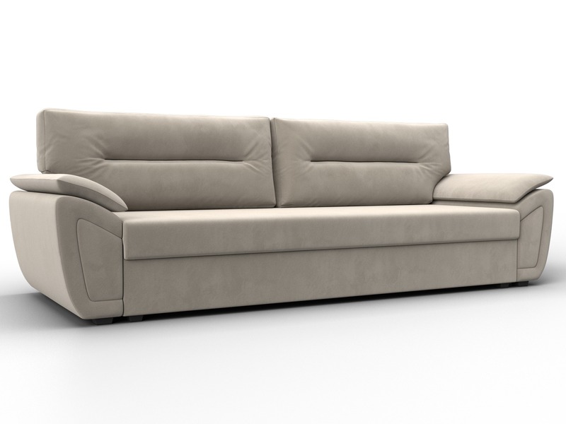 Диван прямой Нэстор Лайт, Микровельвет, Бежевый