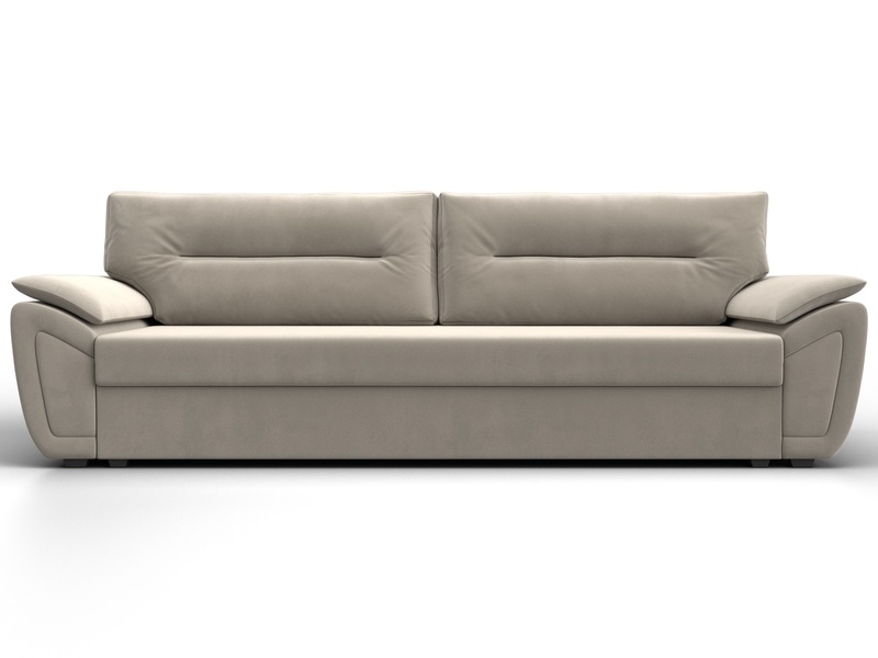 Диван прямой Нэстор Лайт, Микровельвет, Бежевый