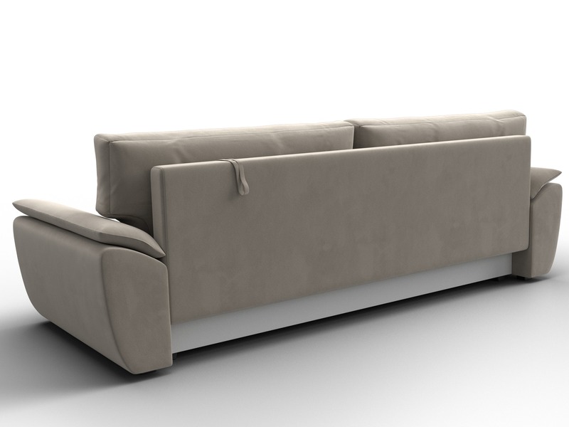 Диван прямой Нэстор Лайт, Микровельвет, Бежевый