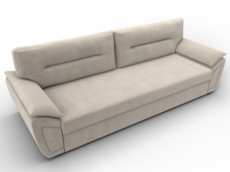 Диван прямой Нэстор Лайт, Микровельвет, Бежевый