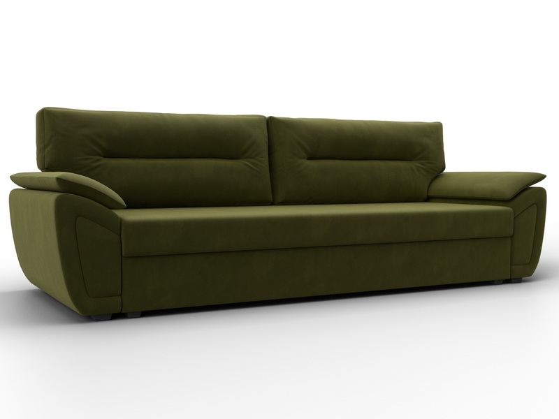 Диван прямой Нэстор Лайт, Микровельвет, Зеленый