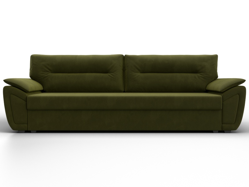 Диван прямой Нэстор Лайт, Микровельвет, Зеленый