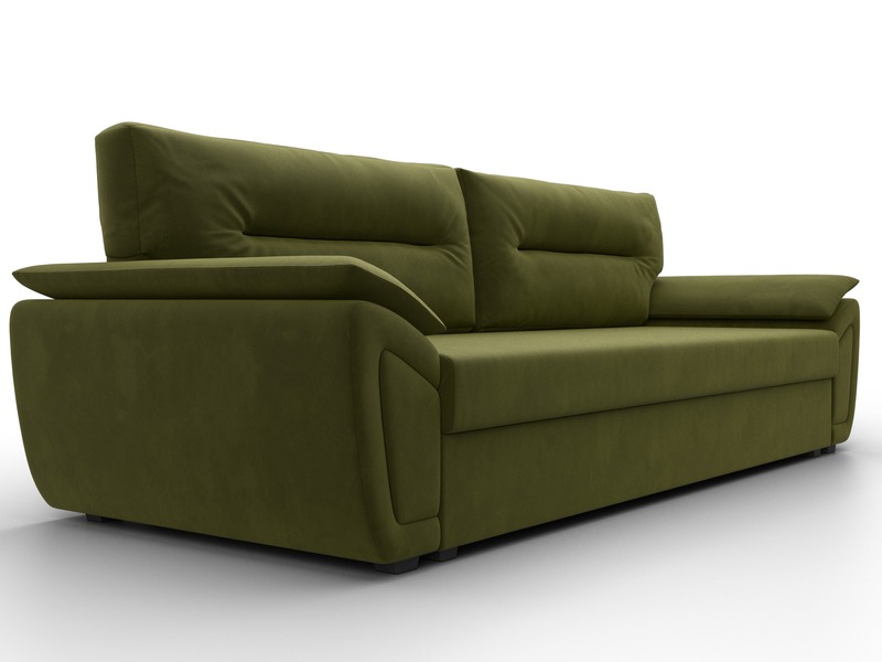 Диван прямой Нэстор Лайт, Микровельвет, Зеленый