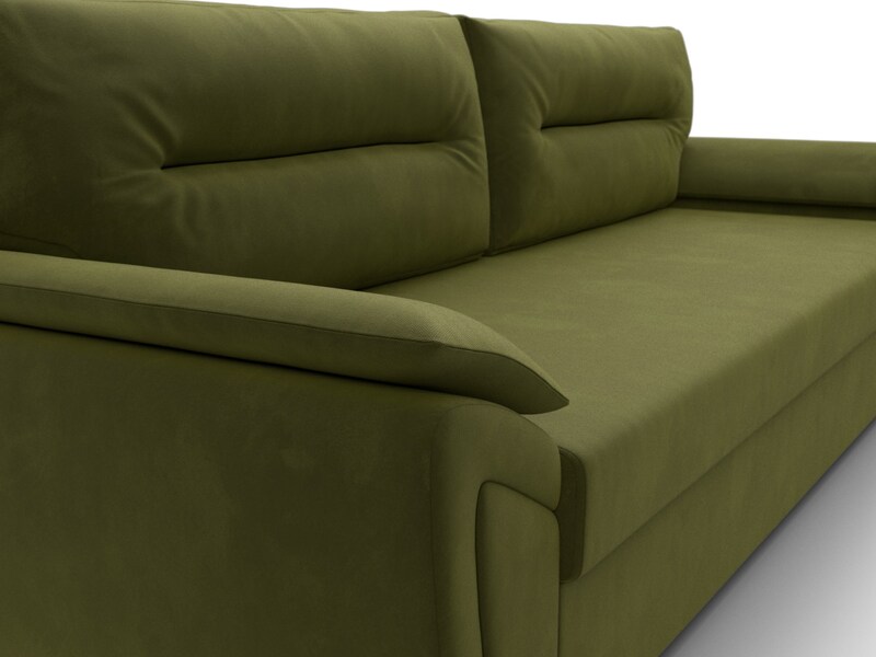 Диван прямой Нэстор Лайт, Микровельвет, Зеленый