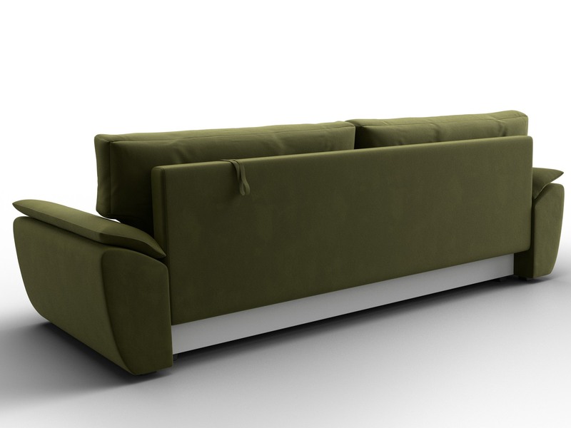 Диван прямой Нэстор Лайт, Микровельвет, Зеленый