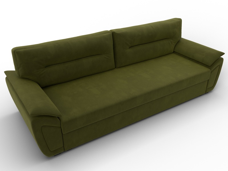Диван прямой Нэстор Лайт, Микровельвет, Зеленый