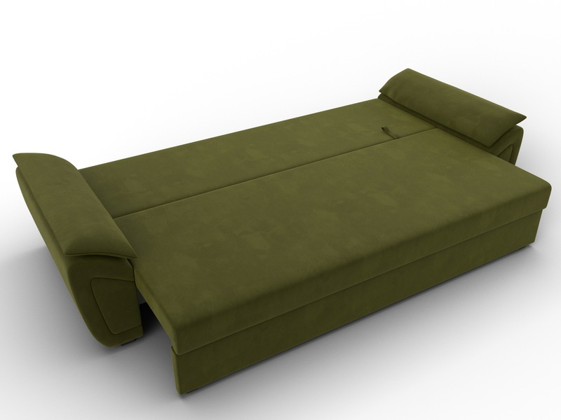 Диван прямой Нэстор Лайт, Микровельвет, Зеленый