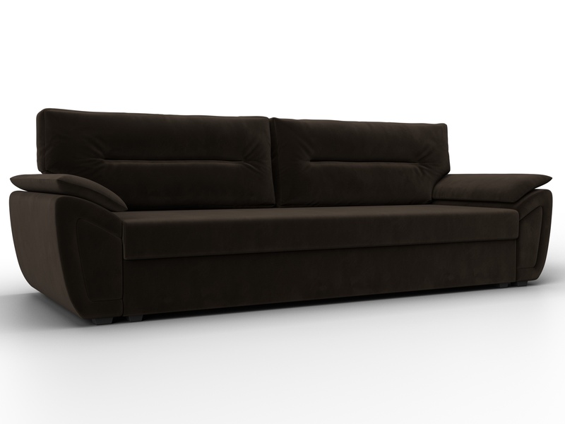 Диван прямой Нэстор Лайт, Микровельвет, Коричневый