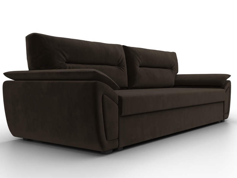 Диван прямой Нэстор Лайт, Микровельвет, Коричневый