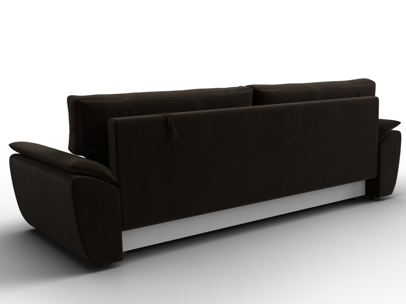 Диван прямой Нэстор Лайт, Микровельвет, Коричневый