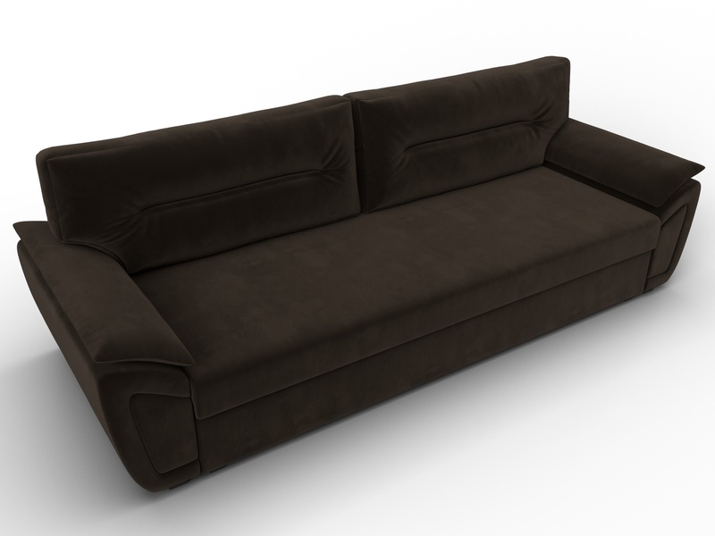Диван прямой Нэстор Лайт, Микровельвет, Коричневый