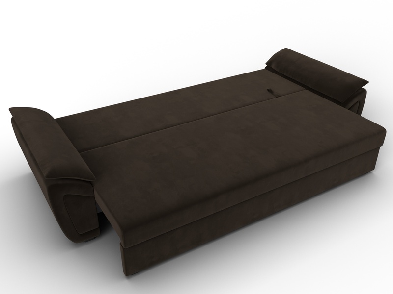 Диван прямой Нэстор Лайт, Микровельвет, Коричневый