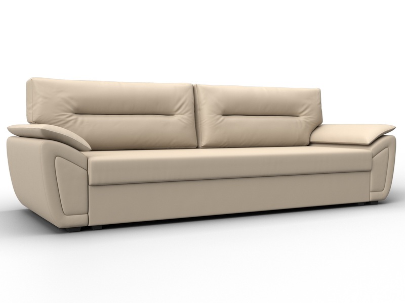 Диван прямой Нэстор Лайт, Экокожа, Бежевый