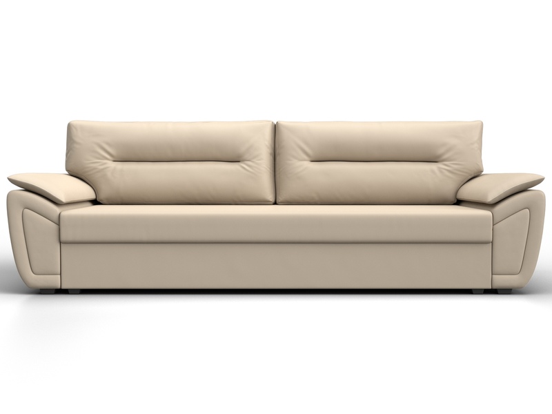 Диван прямой Нэстор Лайт, Экокожа, Бежевый