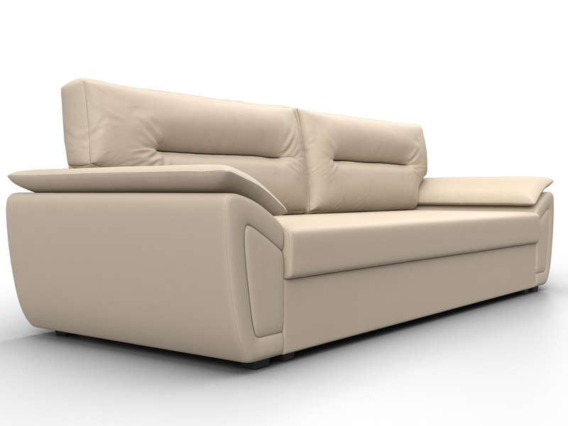 Диван прямой Нэстор Лайт, Экокожа, Бежевый