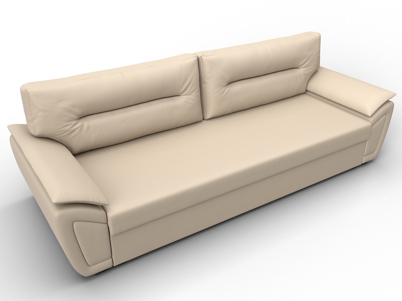 Диван прямой Нэстор Лайт, Экокожа, Бежевый