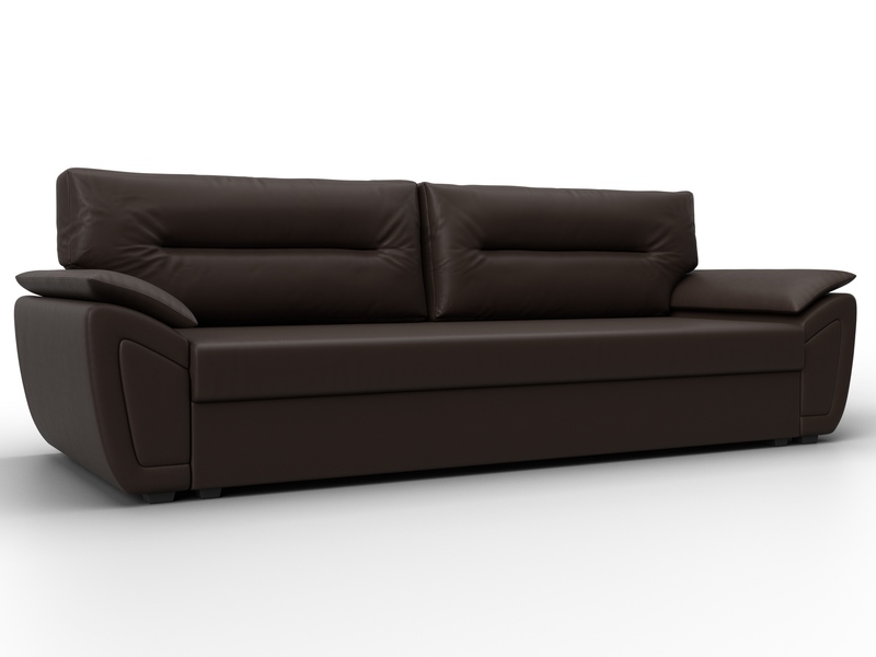 Диван прямой Нэстор Лайт, Экокожа, Коричневый