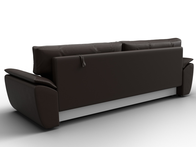 Диван прямой Нэстор Лайт, Экокожа, Коричневый