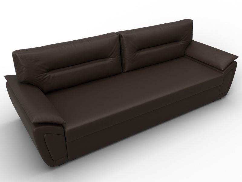 Диван прямой Нэстор Лайт, Экокожа, Коричневый