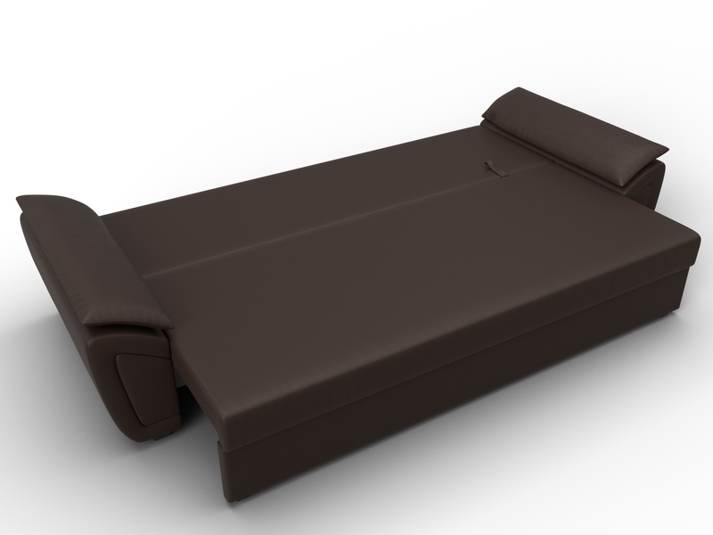 Диван прямой Нэстор Лайт, Экокожа, Коричневый