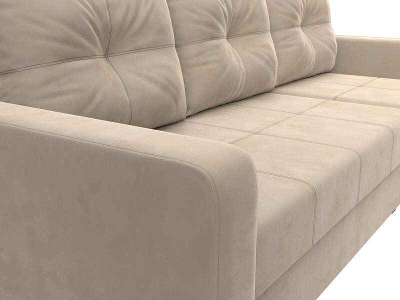 Диван угловой Ливерпуль Лайт правый угол, Велюр, SEVEN 729 бежевый