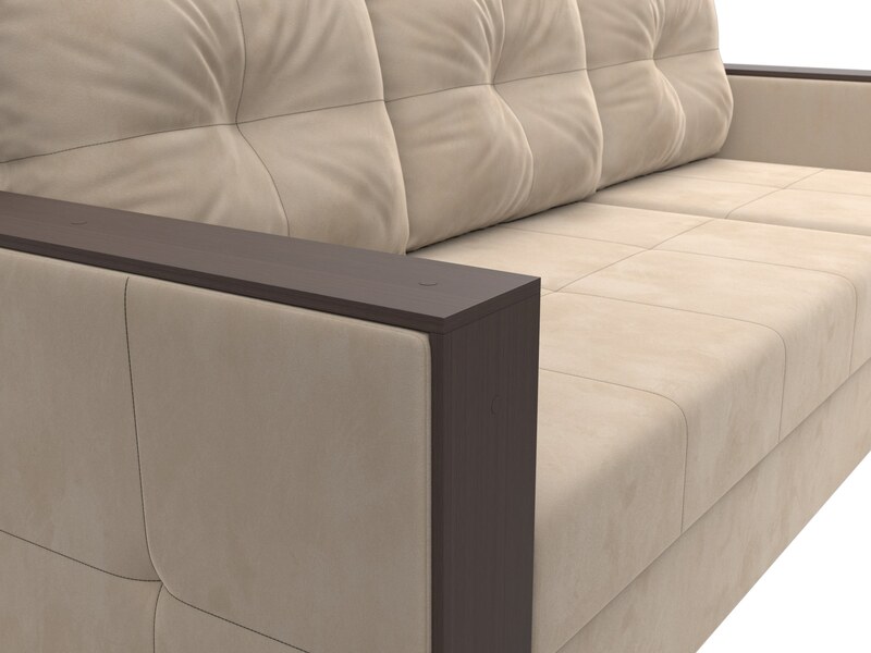 Диван угловой Валенсия Лайт правый угол, Велюр, SEVEN 729 бежевый