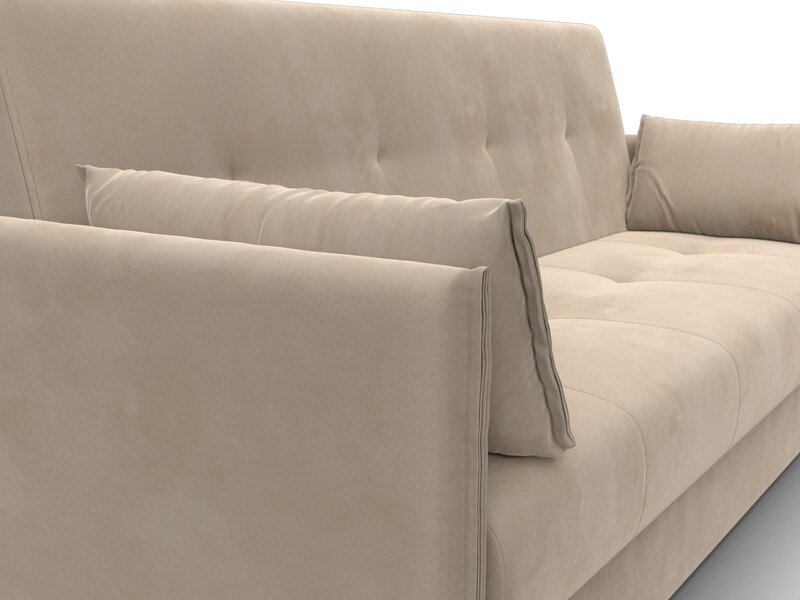 Диван-книжка Лига-018, Велюр, SEVEN 729 бежевый