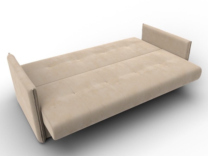 Диван-книжка Лига-018, Велюр, SEVEN 729 бежевый