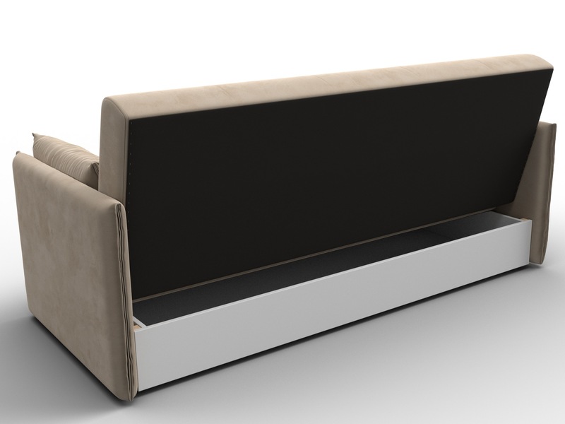 Диван-книжка Лига-018, Велюр, SEVEN 729 бежевый