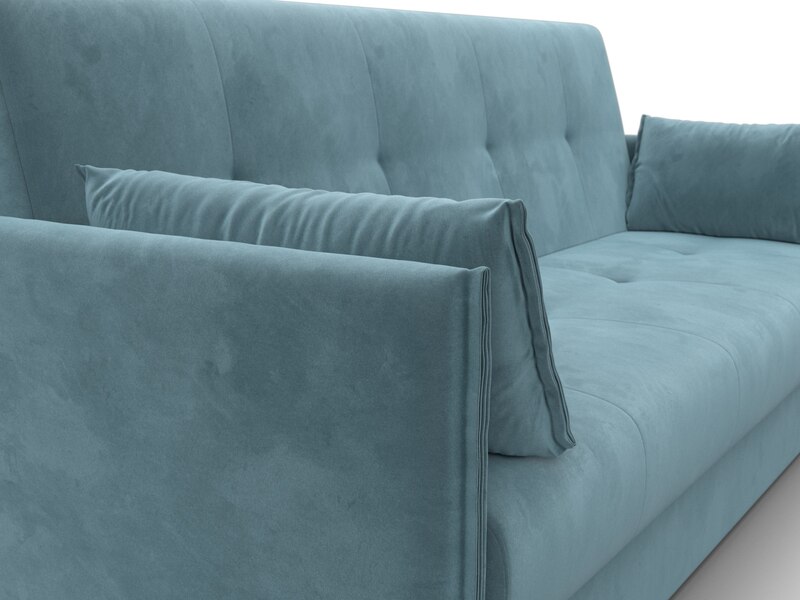 Диван-книжка Лига-018, Велюр, SEVEN 113 бирюзовый