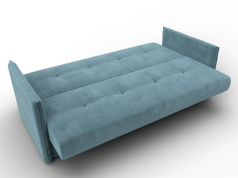 Диван-книжка Лига-018, Велюр, SEVEN 113 бирюзовый