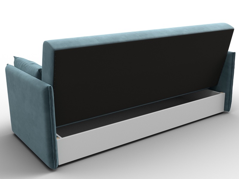 Диван-книжка Лига-018, Велюр, SEVEN 113 бирюзовый