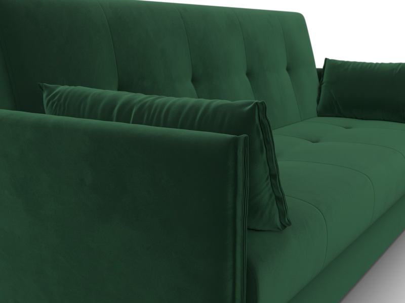 Диван-книжка Лига-018, Велюр, SEVEN 626 зеленый