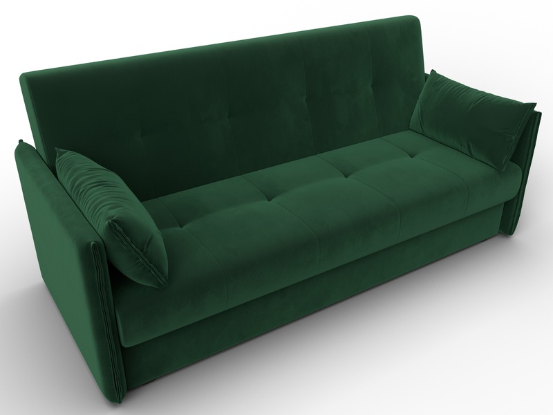 Диван-книжка Лига-018, Велюр, SEVEN 626 зеленый