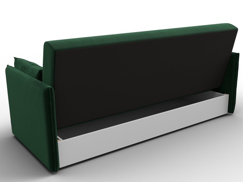 Диван-книжка Лига-018, Велюр, SEVEN 626 зеленый