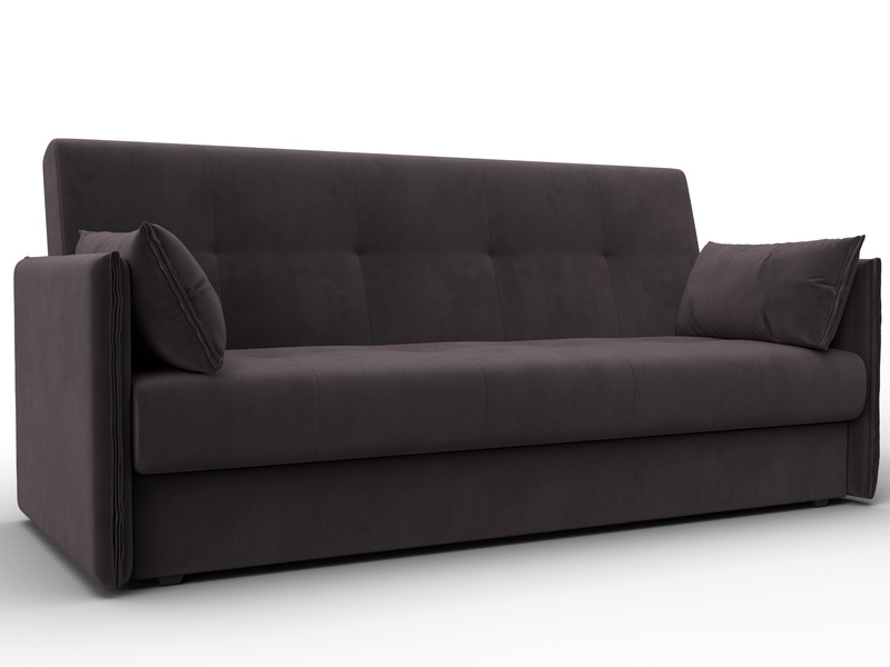 Диван-книжка Лига-018, Велюр, SEVEN 727 коричневый