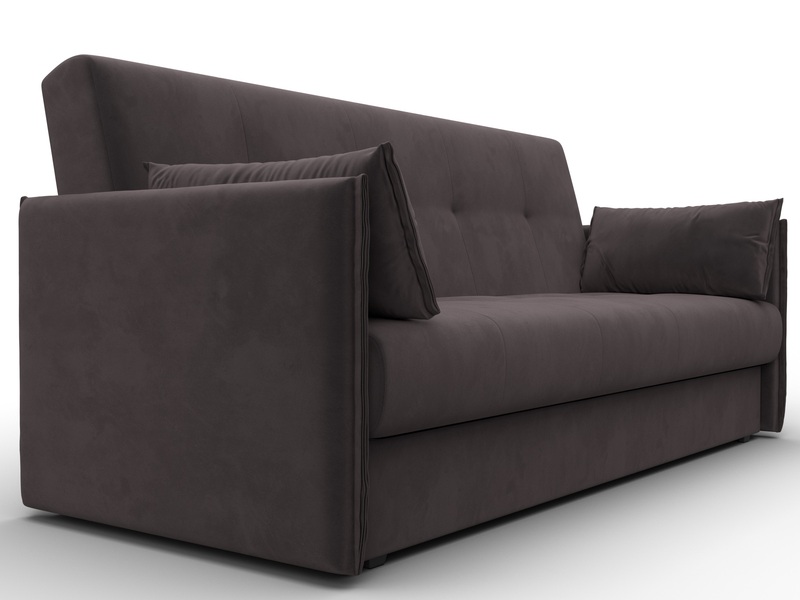 Диван-книжка Лига-018, Велюр, SEVEN 727 коричневый